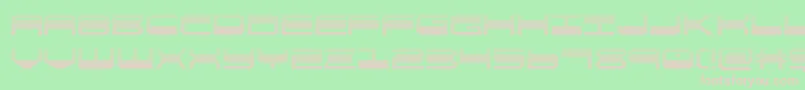 quickgeargrad-fontti – vaaleanpunaiset fontit vihreällä taustalla