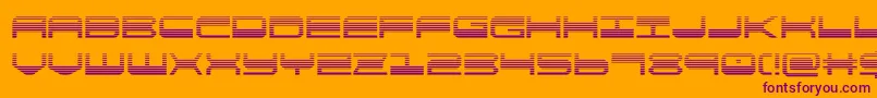 quickgeargrad-Schriftart – Violette Schriften auf orangefarbenem Hintergrund