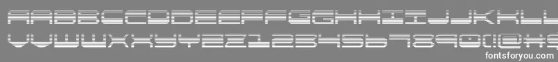 quickgeargrad-Schriftart – Weiße Schriften auf grauem Hintergrund