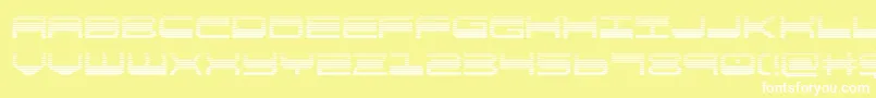 quickgeargrad-fontti – valkoiset fontit keltaisella taustalla