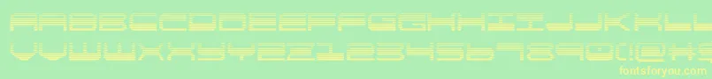 quickgeargrad-fontti – keltaiset fontit vihreällä taustalla