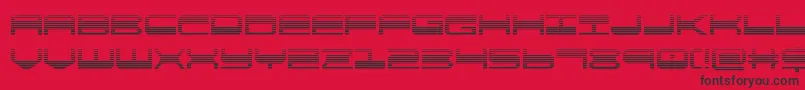 フォントquickgeargrad – 赤い背景に黒い文字