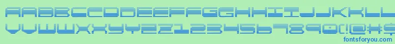 quickgeargrad Font – Blue Fonts on Green Background