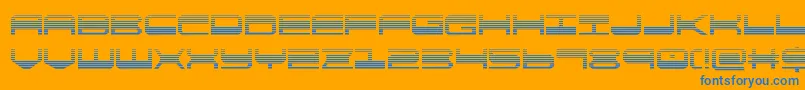Шрифт quickgeargrad – синие шрифты на оранжевом фоне