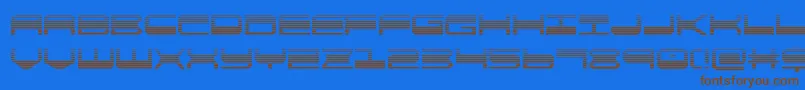 Czcionka quickgeargrad – brązowe czcionki na niebieskim tle