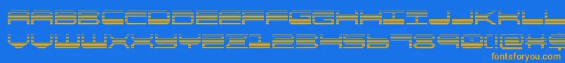 quickgeargrad Font – Orange Fonts on Blue Background