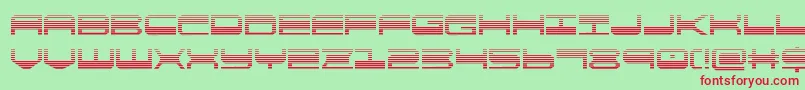 quickgeargrad Font – Red Fonts on Green Background