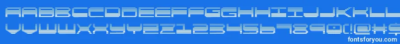 quickgeargrad Font – White Fonts on Blue Background