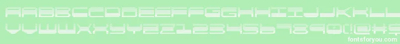 quickgeargrad-Schriftart – Weiße Schriften auf grünem Hintergrund