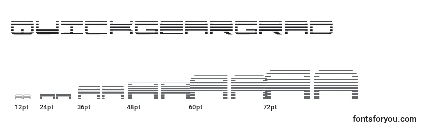 Размеры шрифта Quickgeargrad (137865)