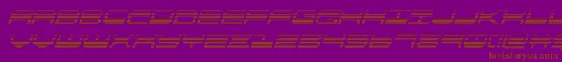 quickgeargradital Font – Brown Fonts on Purple Background