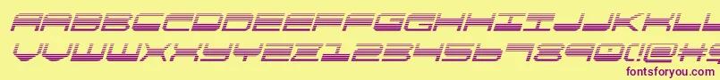 quickgeargradital Font – Purple Fonts on Yellow Background