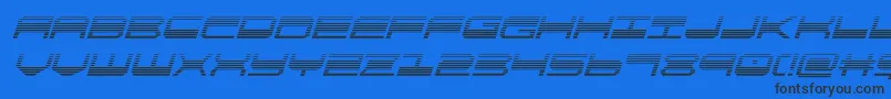 quickgeargradital Font – Black Fonts on Blue Background