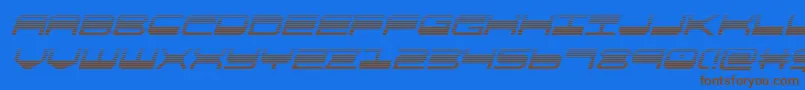 quickgeargradital Font – Brown Fonts on Blue Background