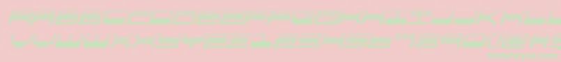 quickgeargradital Font – Green Fonts on Pink Background