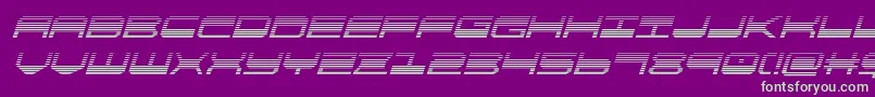 quickgeargradital Font – Green Fonts on Purple Background
