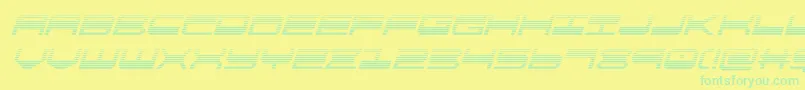 quickgeargradital Font – Green Fonts on Yellow Background