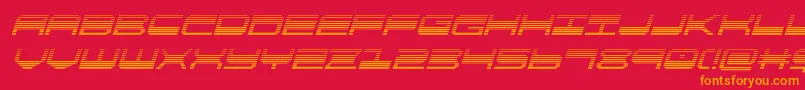 quickgeargradital Font – Orange Fonts on Red Background
