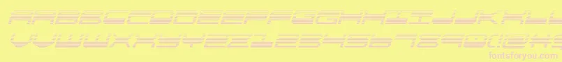 quickgeargradital Font – Pink Fonts on Yellow Background