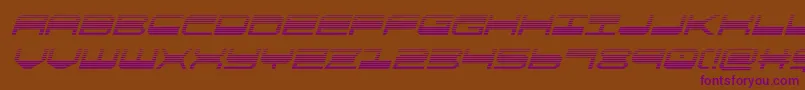 quickgeargradital Font – Purple Fonts on Brown Background