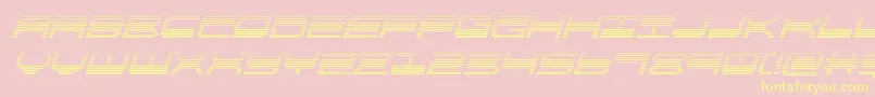 quickgeargradital Font – Yellow Fonts on Pink Background