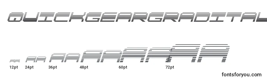 Размеры шрифта Quickgeargradital (137867)