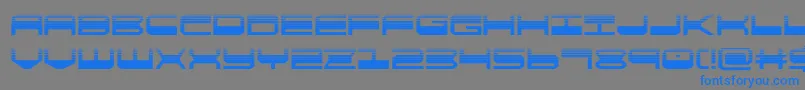 quickgearhalf Font – Blue Fonts on Gray Background