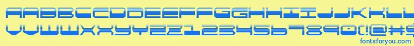 quickgearhalf Font – Blue Fonts on Yellow Background