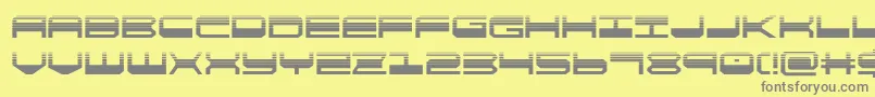 quickgearhalf Font – Gray Fonts on Yellow Background