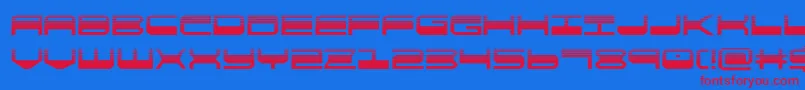 quickgearhalf Font – Red Fonts on Blue Background