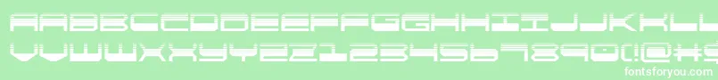 quickgearhalf-Schriftart – Weiße Schriften auf grünem Hintergrund