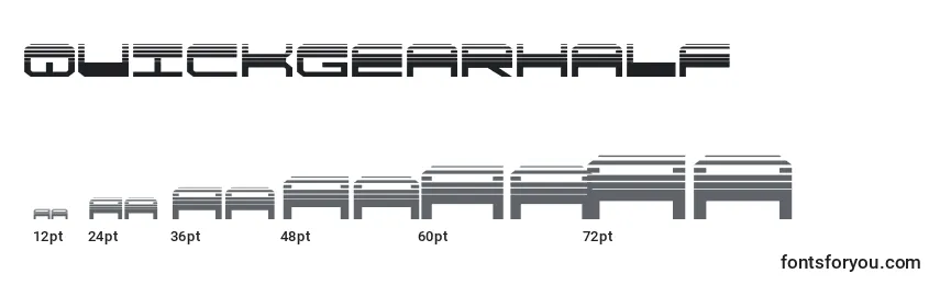 Размеры шрифта Quickgearhalf