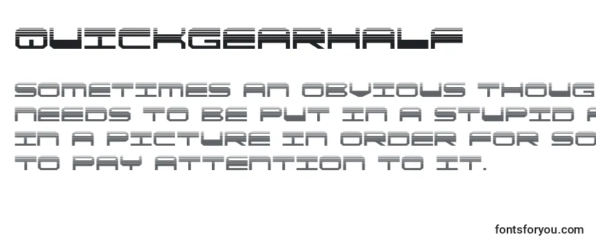 Review of the Quickgearhalf Font