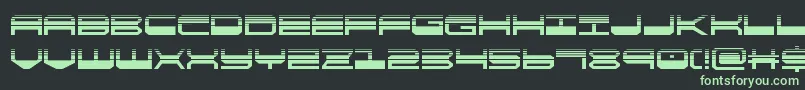 フォントquickgearhalf – 黒い背景に緑の文字