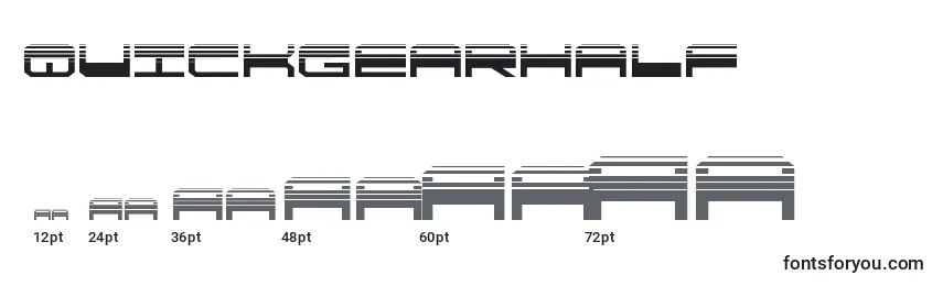 Размеры шрифта Quickgearhalf (137869)