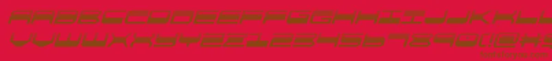 quickgearhalfital Font – Brown Fonts on Red Background