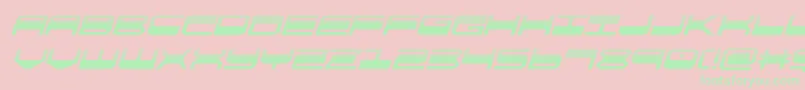 quickgearhalfital Font – Green Fonts on Pink Background