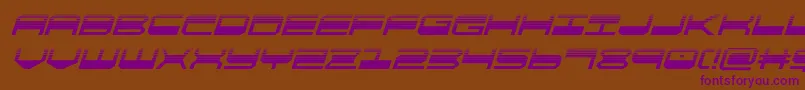 quickgearhalfital Font – Purple Fonts on Brown Background