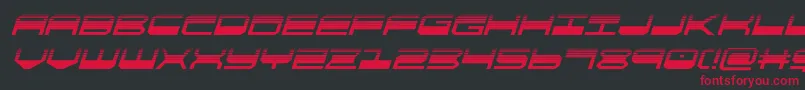 quickgearhalfital Font – Red Fonts on Black Background