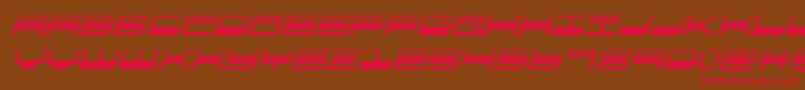 quickgearhalfital Font – Red Fonts on Brown Background