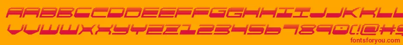 quickgearhalfital Font – Red Fonts on Orange Background