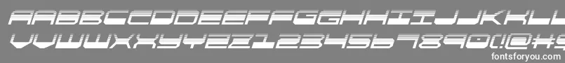quickgearhalfital Font – White Fonts on Gray Background