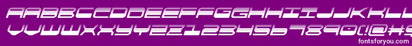 quickgearhalfital Font – White Fonts on Purple Background