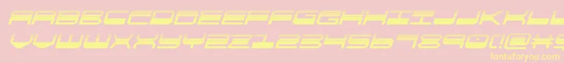quickgearhalfital Font – Yellow Fonts on Pink Background