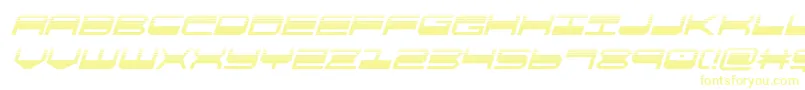 quickgearhalfital Font – Yellow Fonts on White Background