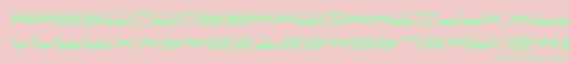 quickgearhalfital-Schriftart – Grüne Schriften auf rosa Hintergrund