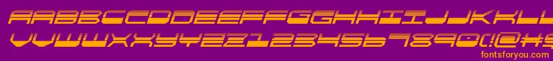 quickgearhalfital Font – Orange Fonts on Purple Background