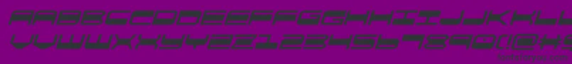 quickgearital Font – Black Fonts on Purple Background