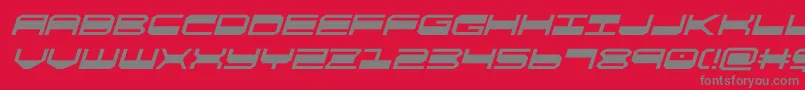 quickgearital Font – Gray Fonts on Red Background