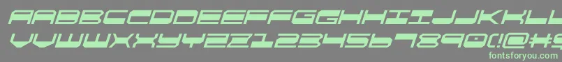 quickgearital Font – Green Fonts on Gray Background